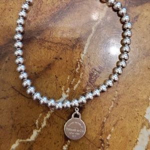 Authentic tiffany mini ball bead bracelet round